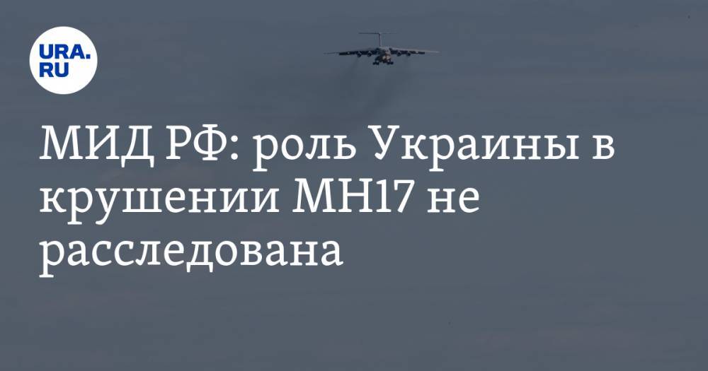 Алексей Парамонов - МИД РФ: роль Украины в крушении MH17 не расследована - ura.news - Россия - Украина