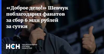 Юрий Шевчук - «Доброе дело!» Шевчук поблагодарил фанатов за сбор 6 млн рублей за сутки - nsn.fm