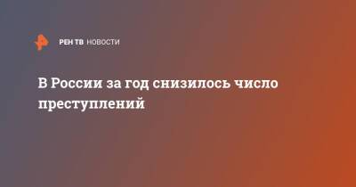 В России за год снизилось число преступлений - ren.tv - Россия