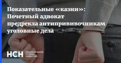 Показательные «казни»: Почетный адвокат предрекла антипрививочникам уголовные дела - nsn.fm - Россия