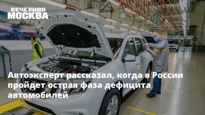 Игорь Моржаретто - Автоэксперт рассказал, когда в России пройдет острая фаза дефицита автомобилей - vm.ru - Россия