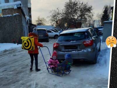 Ясли на выезде: молодая мать вынуждена таскать малышей вместе с «Яндекс.Едой» - bloknot.ru - Новосибирск