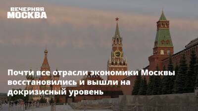 Владимир Ефимов - Почти все отрасли экономики Москвы восстановились и вышли на докризисный уровень - vm.ru - Москва