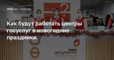 Как будут работать центры госуслуг в новогодние праздники - mos.ru - Россия - Москва