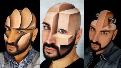 Итальянский визажист рисует пугающие трехмерные иллюзии на своем лице - 24tv.ua