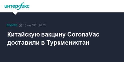 Китайскую вакцину СоrоnаVас доставили в Туркменистан - interfax.ru - Москва - Китай - Туркмения