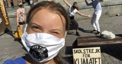 Грета Тунберг - Грета Тунберг возобновила прерванные пандемией протесты (ФОТО) - dsnews.ua - Швеция
