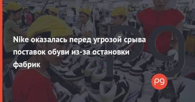 Nike оказалась перед угрозой срыва поставок обуви из-за остановки фабрик - thepage.ua - Украина - Вьетнам