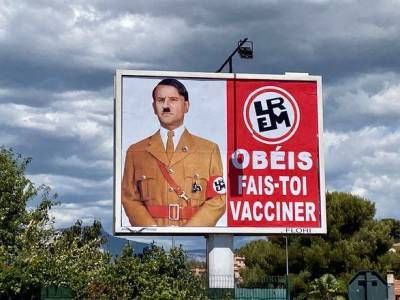 Адольф Гитлер - Эммануэль Макрон - Французский художник изобразил Макрона в образе Гитлера из-за призыва к обязательной вакцинации - unn.com.ua - Франция - Украина - Киев - Тулон