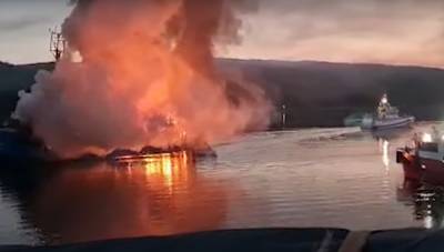 Российский корабль превратился в факел: что известно о судьбе экипажа - politeka.net - Украина - Норвегия - Одесса