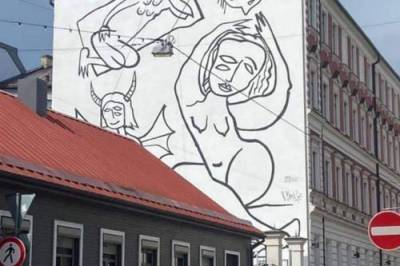 Рига: против автора мурала на стене школы возбуждено уголовное дело - argumenti.ru - Латвия - Рига