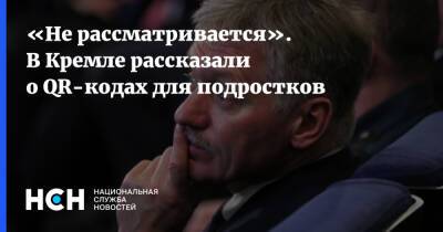Владимир Путин - Дмитрий Песков - «Не рассматривается». В Кремле рассказали о QR-кодах для подростков - nsn.fm