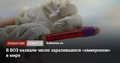 В ВОЗ назвали число заразившихся «омикроном» в мире - kubnews.ru - Россия - Вашингтон