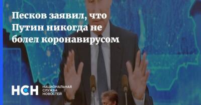 Владимир Путин - Дмитрий Песков - Песков заявил, что Путин никогда не болел коронавирусом - nsn.fm