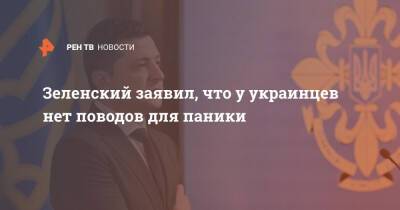 Владимир Зеленский - Зеленский заявил, что у украинцев нет поводов для паники - ren.tv - Украина