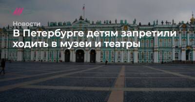 В Петербурге детям запретили ходить в музеи и театры - tvrain.ru - Россия - Санкт-Петербург - Москва
