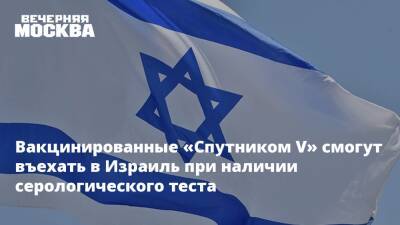 Вакцинированные «Спутником V» смогут въехать в Израиль при наличии серологического теста - vm.ru - Россия - Израиль