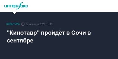 Александр Роднянский - "Кинотавр" пройдёт в Сочи в сентябре - interfax.ru - Москва - Сочи