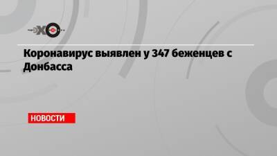 Коронавирус выявлен у 347 беженцев с Донбасса - echo.msk.ru - Россия