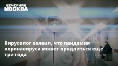 Михаил Щелканов - Вирусолог заявил, что пандемия коронавируса может продлиться еще три года - vm.ru - Россия