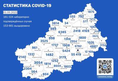 Карта коронавируса на 1 мая 2022 года в Тверской области - afanasy.biz - Тверская обл. - Тверь