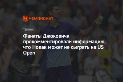 Фанаты Джоковича прокомментировали информацию, что Новак может не сыграть на US Open - championat.com - Сша - Канада