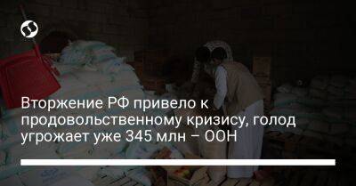 Вторжение РФ привело к продовольственному кризису, голод угрожает уже 345 млн – ООН - liga.net - Россия - Украина - Йемен